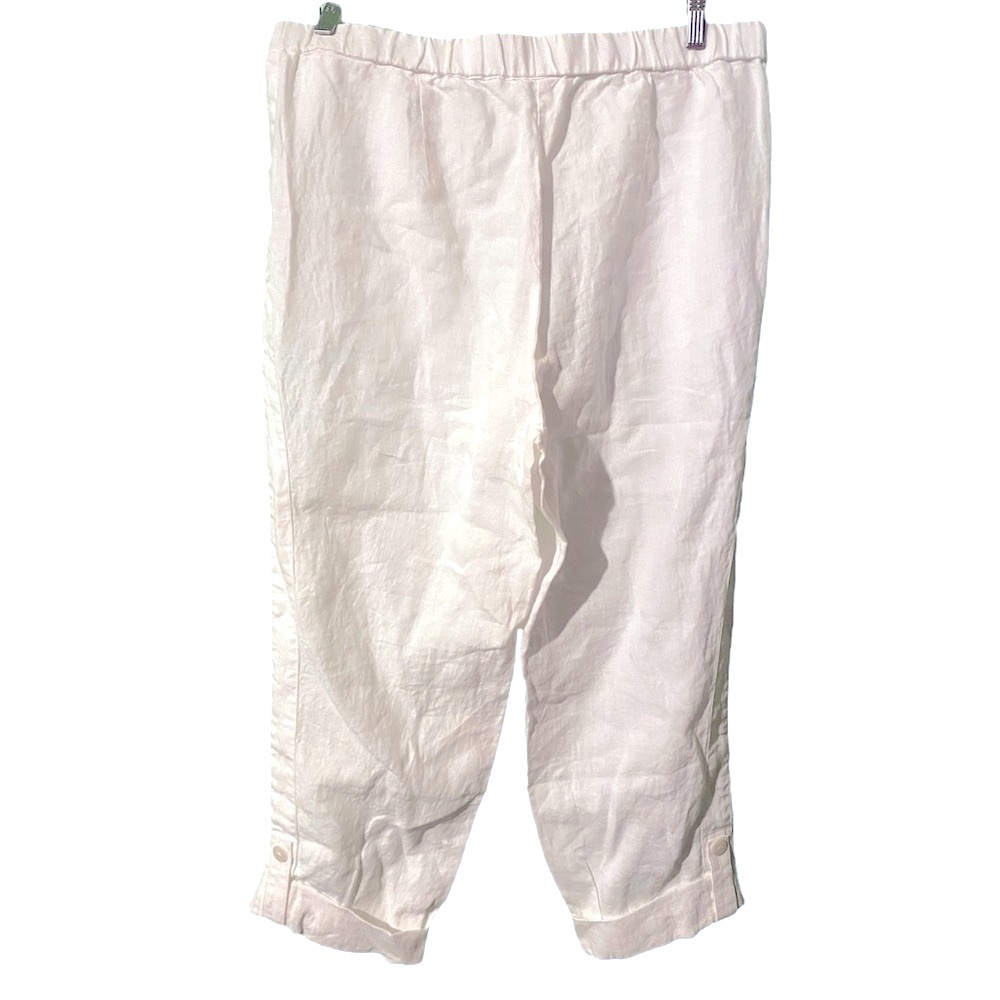 J. Jill White Elastic Waist Wide Leg & Cropped Pants NWT - Picture 3 of 12